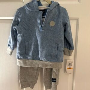 Calvin Klein Jeans Blue and Grey Hoodie and sweats set
